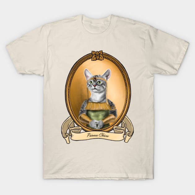 Renaissance Cat - Princess Chione (An Egyptian Mau) T-Shirt by JMSArt